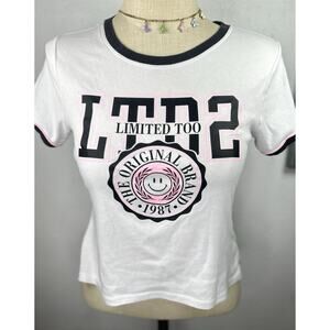 Y2K Limited Too Smiley Graphic Baby Tee Juniors XL Adult Small